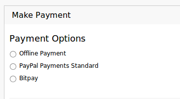 payment options checkbox